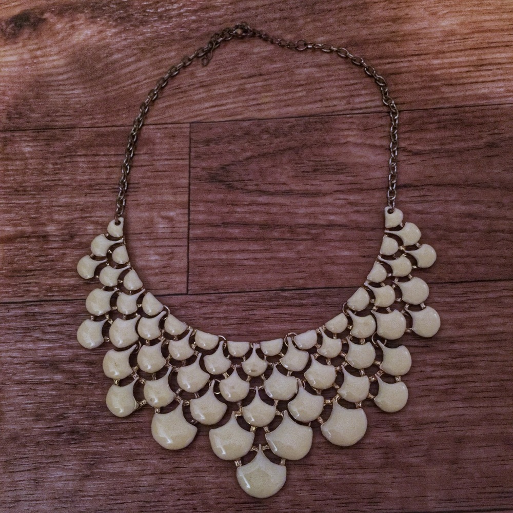 White Statement Necklace